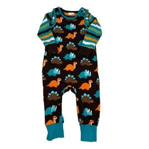 Maxomorra Winter Dinosaur Outfit Size 74/80 9-12 Months